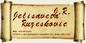 Jelisaveta Ružesković vizit kartica